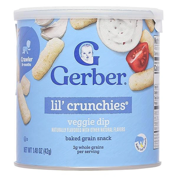 Bánh ăn dặm Gerber Lil' Crunchies vị rau củ lon 42g (từ 8 tháng) - Giao bao bì ngẫu nhiên 1